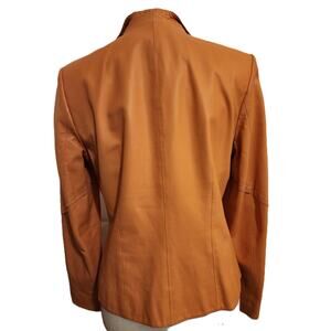 "Peach Leather Blazer - Size 10